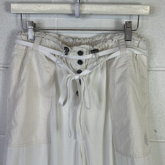 new Free People movement Wide Leg Lounge Spatial Pants White SzS loose high rise - Picture 4 of 6